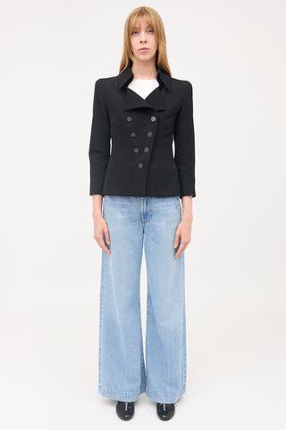 Chanel Wool CC Button Jacket