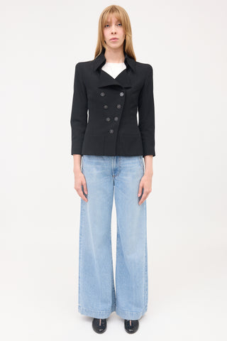 Chanel Wool CC Button Jacket