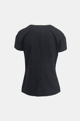 Chanel Black & White Wool Herringbone Boucle Top