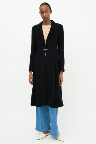 Chanel Wool Waffle Knit Coat