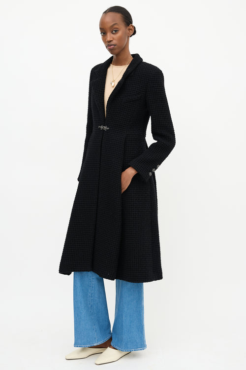 Chanel Wool Waffle Knit Coat