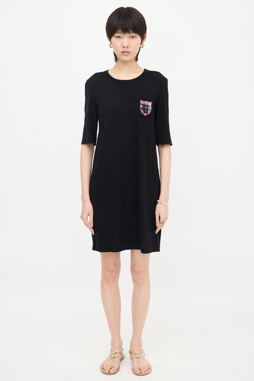 Chanel Wool Jersey T-Shirt Dress