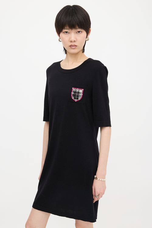 Chanel Wool Jersey T-Shirt Dress