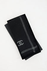 Chanel Wool Metallic CC Scarf