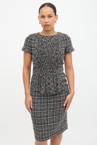 Chanel Wool Tweed Midi Dress