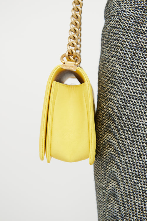 Chanel 2019 Medium Yellow Boy Bag