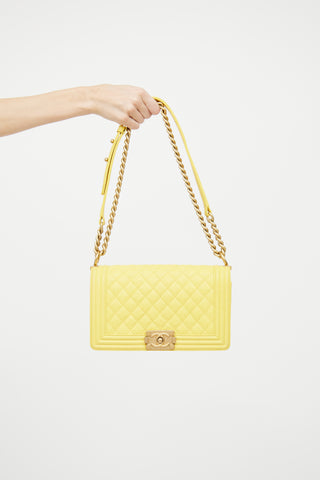 Chanel 2019 Medium Yellow Boy Bag