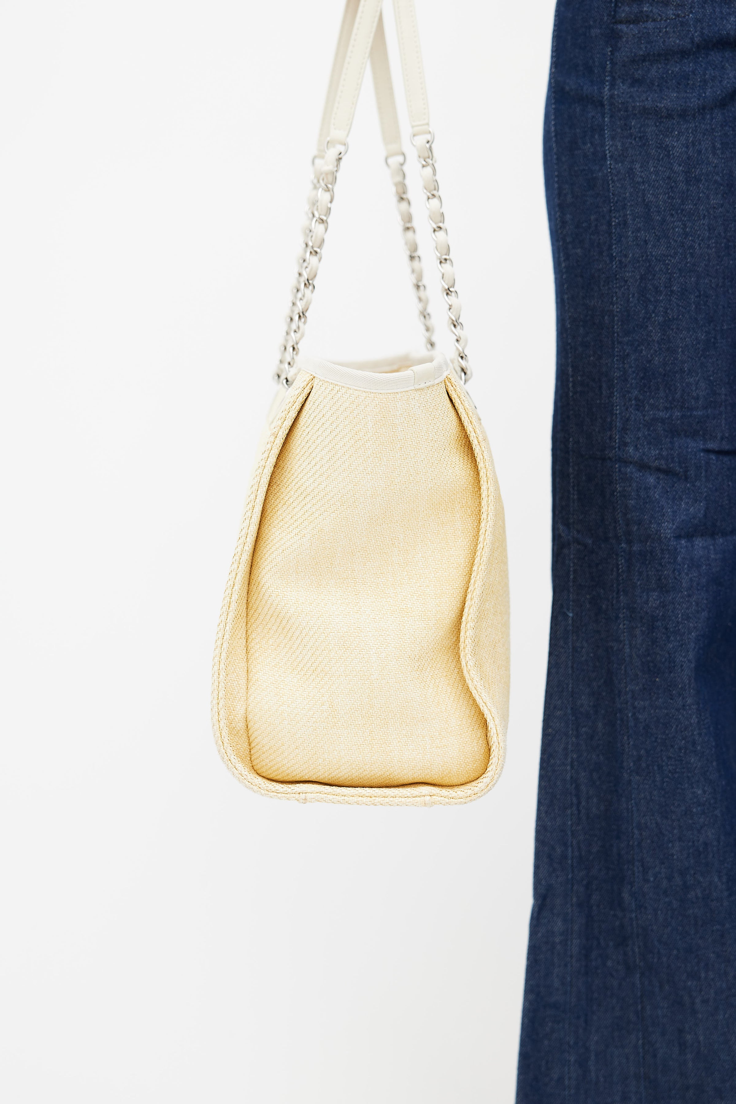 Chanel // 2013 Yellow Small Deauville Canvas Tote – VSP Consignment