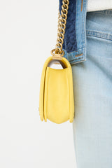 Chanel Yellow Quilted Boy Bag