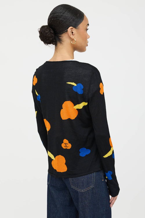 Chanel 2004 Knit Floral Cardigan