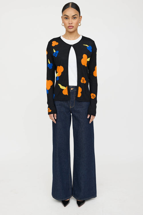 Chanel 2002 Knit Floral Cardigan