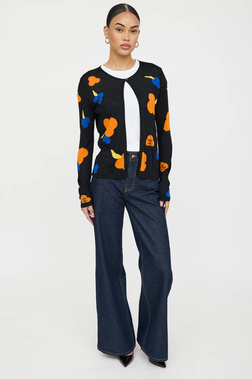 Chanel 2005 Knit Floral Cardigan