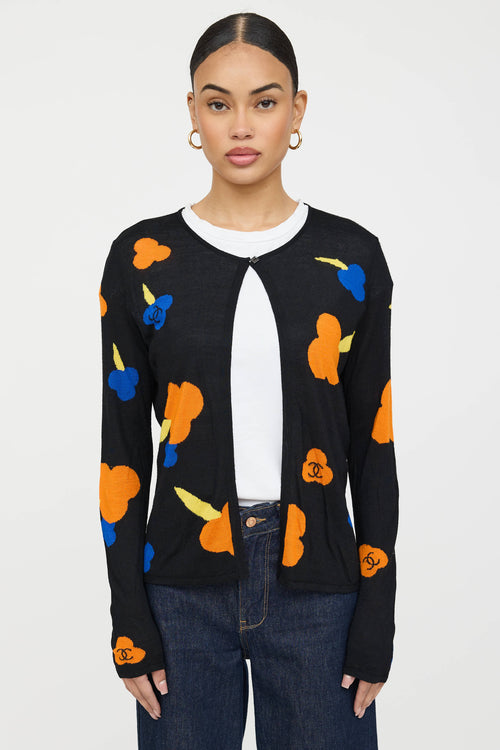 Chanel 2001 Knit Floral Cardigan