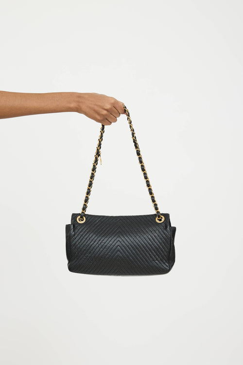 Chanel 2015 Leather Chevron Surpique Bag