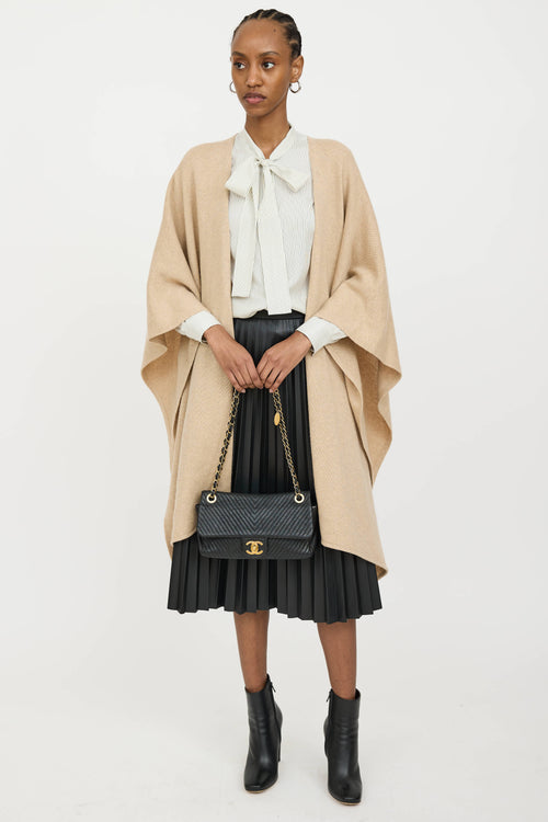 Chanel 2015 Leather Chevron Surpique Bag
