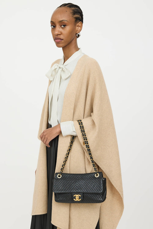 Chanel 2015 Leather Chevron Surpique Bag