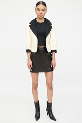 Chanel Leather Cropped Jacket