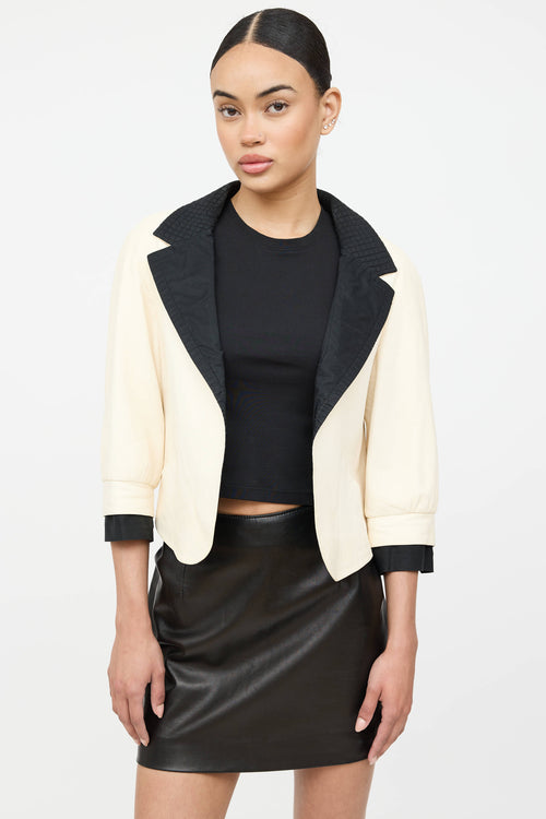 Chanel Leather Cropped Jacket