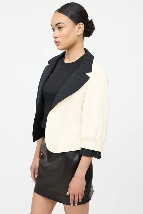 Chanel Leather Cropped Jacket