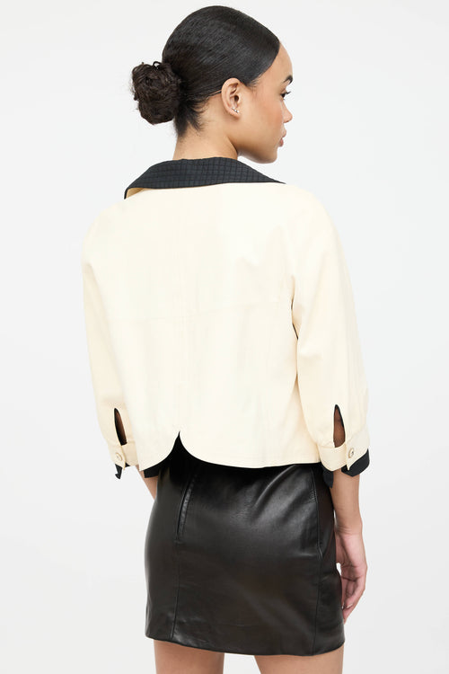 Chanel Leather Cropped Jacket