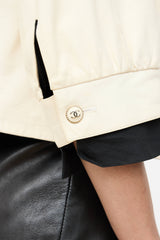 Chanel Leather Cropped Jacket