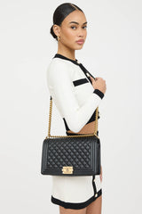 Chanel 2015 Medium Caviar Boy Bag