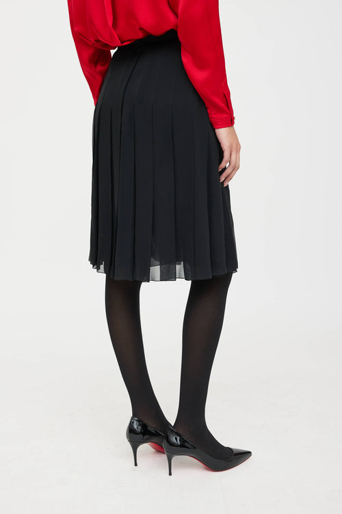 Chanel 2004 Silk Pleated Skirt
