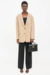 Chanel 1994 Large Leather Circle CC Vanity Case Bag