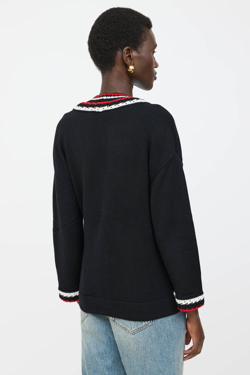 Chanel 19B Cashmere Striped Sweater