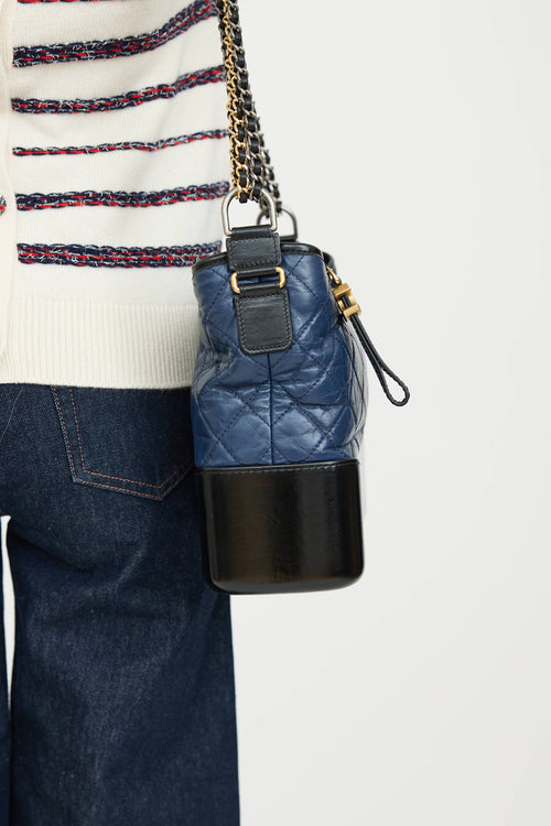 Chanel 2017 Leather Gabrielle Contrast Bag