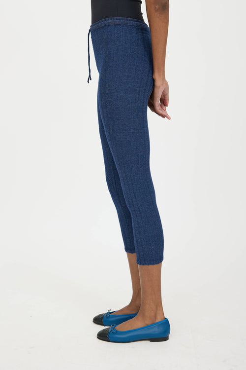 Chanel Wool Knit Logo Trouser