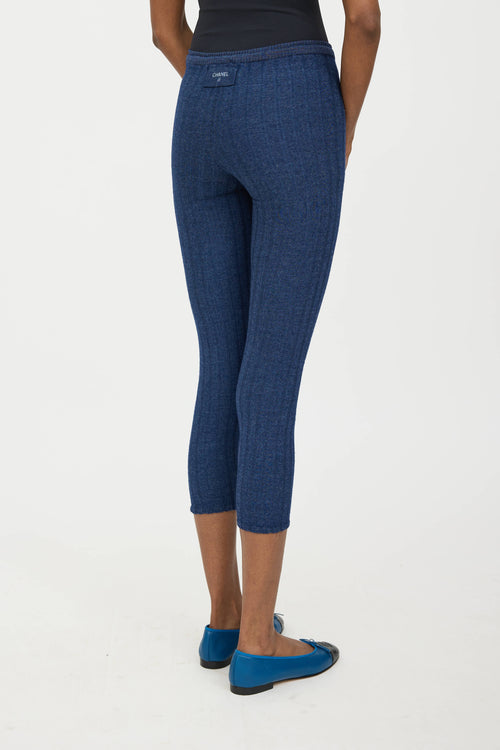 Chanel Wool Knit Logo Trouser