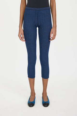 Chanel Wool Knit Logo Trouser