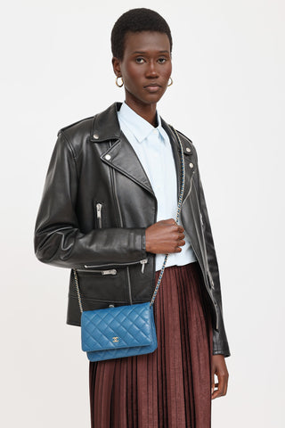 Chanel 2017 Quilted Leather Wallet on Chain Bag