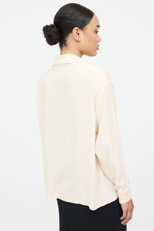 Chanel Quilted Button Up Top