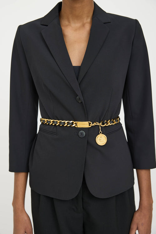 Chanel 1970's Braided Chain Link Leather Belt
