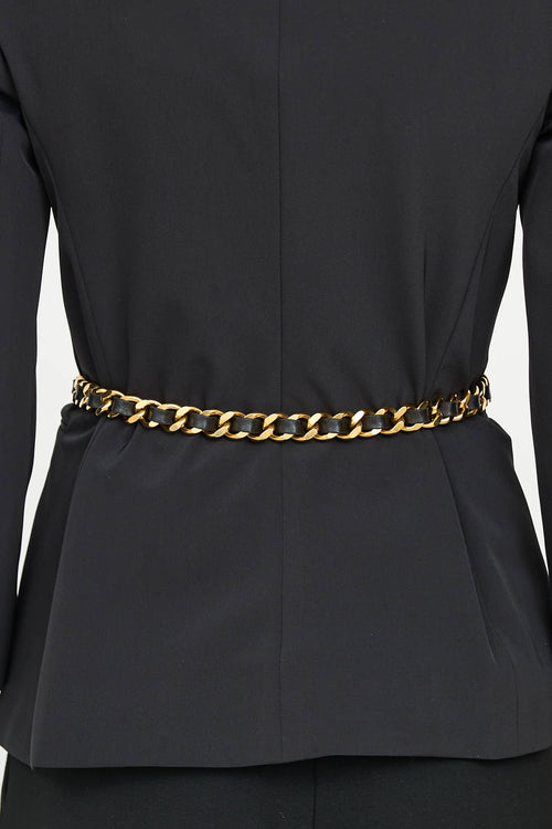 Chanel 1970's Braided Chain Link Leather Belt