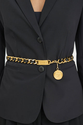 Chanel 1970's Braided Chain Link Leather Belt