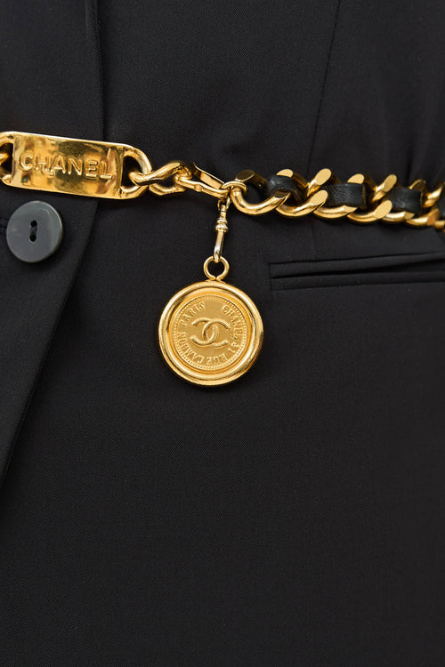 Chanel 1970's Braided Chain Link Leather Belt