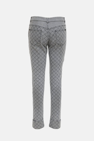 Chanel Quilted Slim Jeans
