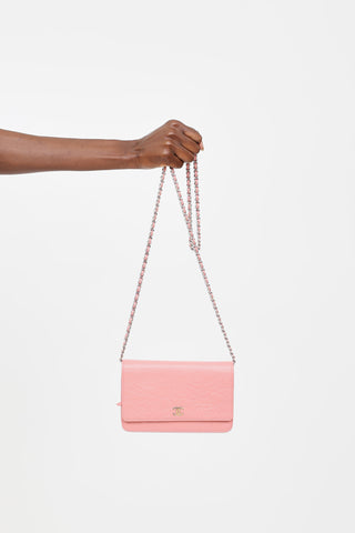 Chanel 2011 Camellia Embossed Wallet on Chain Bag