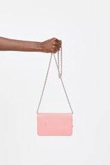 Chanel 2011 Camellia Embossed Wallet on Chain Bag