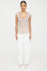 Chanel 2007 Ruffle Valentine Top
