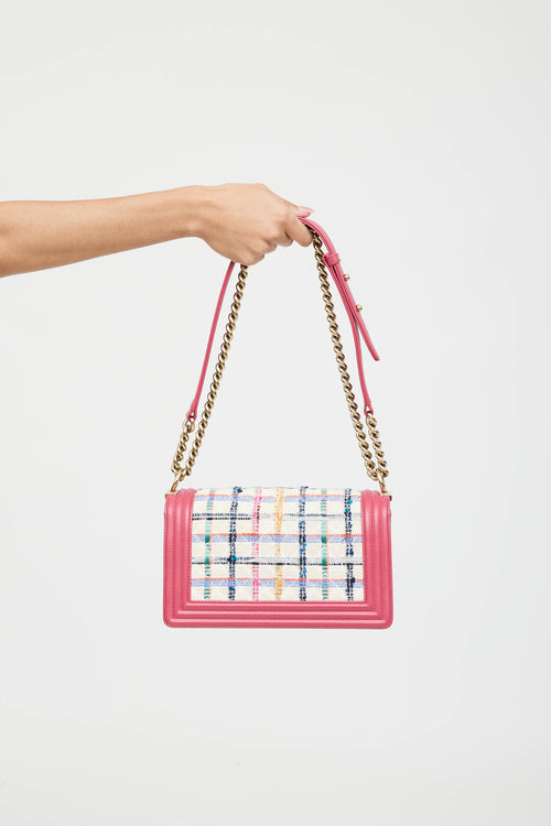 Chanel 2021 Medium Tweed Boy Bag
