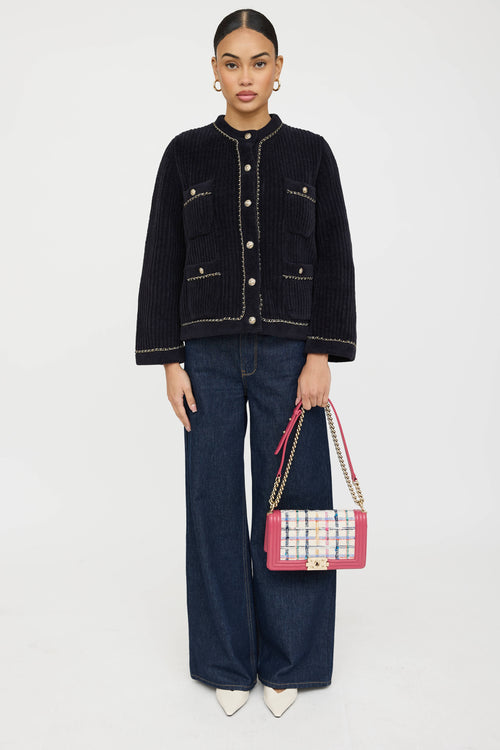 Chanel 2022 Medium Tweed Boy Bag