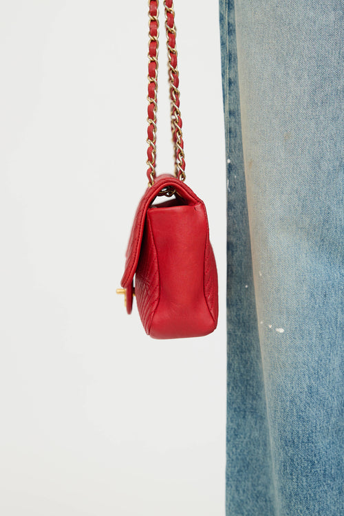 Chanel 2015 Leather Chevron Surpique Bag