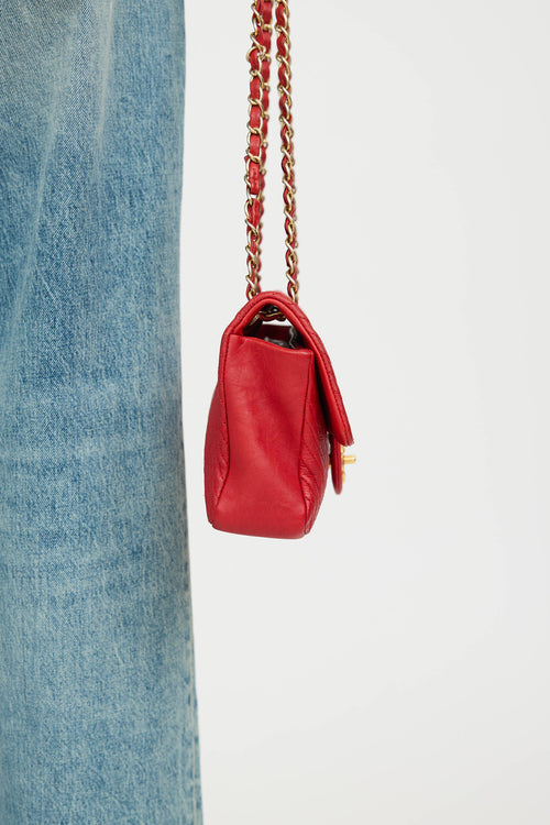 Chanel 2015 Leather Chevron Surpique Bag