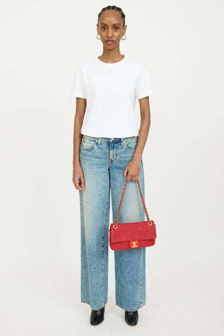 Chanel 2015 Leather Chevron Surpique Bag