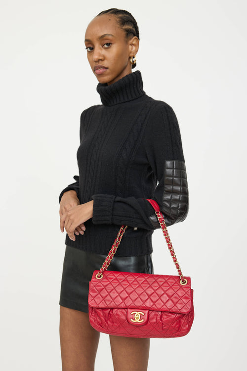 Chanel 2011 Leather Coco Pleats Bag