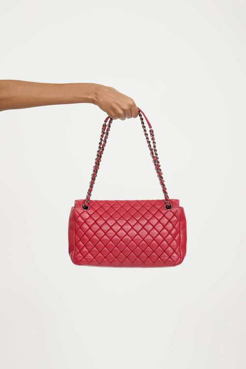 Chanel 2012 Leather Bubble Flap Quilted Bag